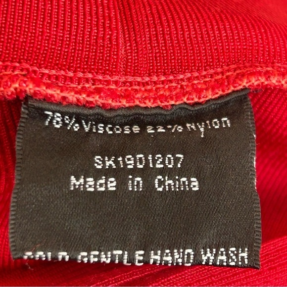 EVENTS Red mini bandage skirt Sz S - Picture 6 of 10